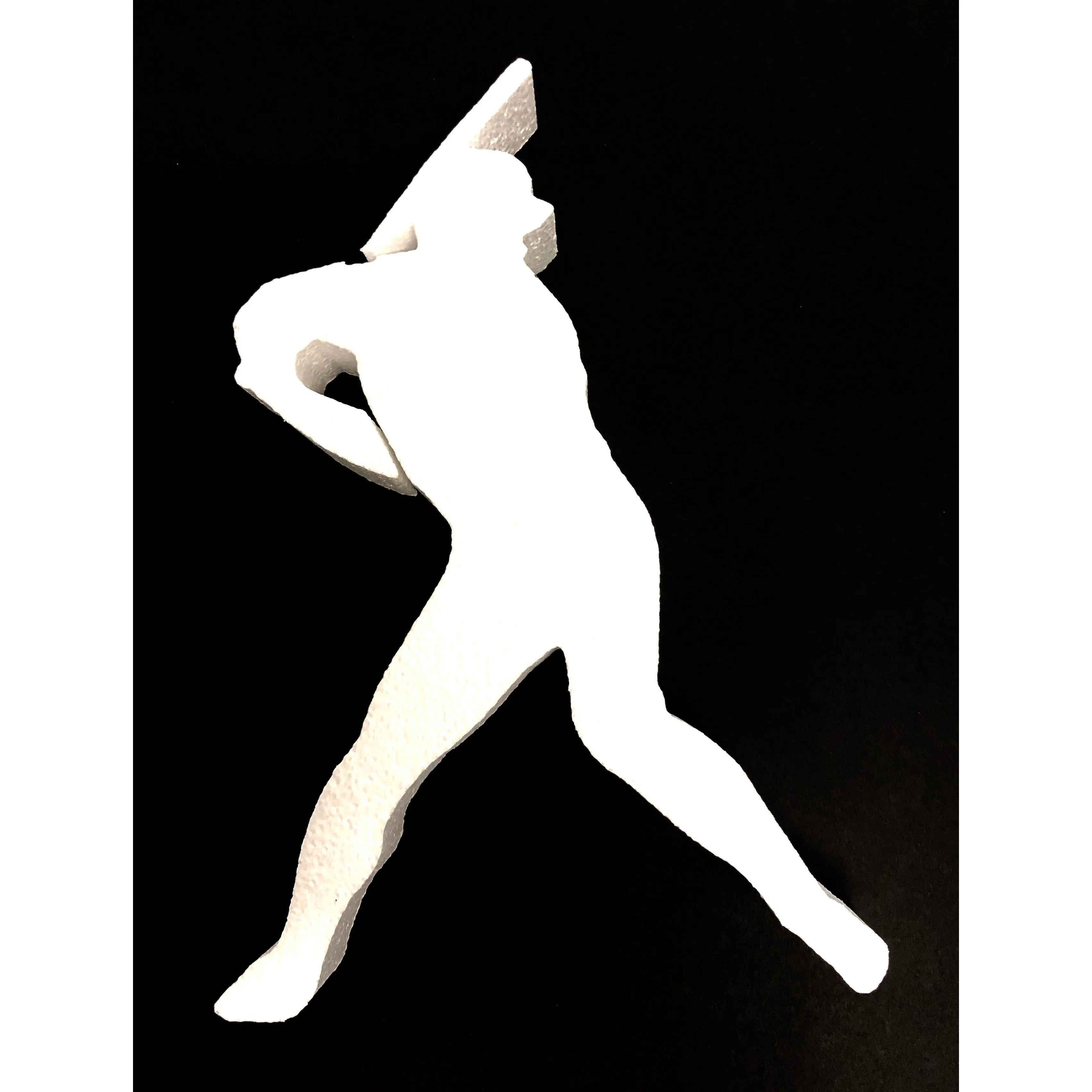 Baseball Hitter Glittered Cutout