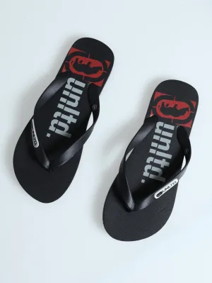 Basic Branded Flip Flop Thong Sandal - Black