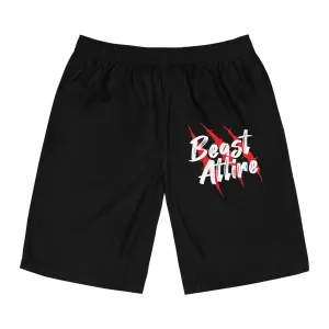 Beast Attire Men's Black Board Shorts (AOP)