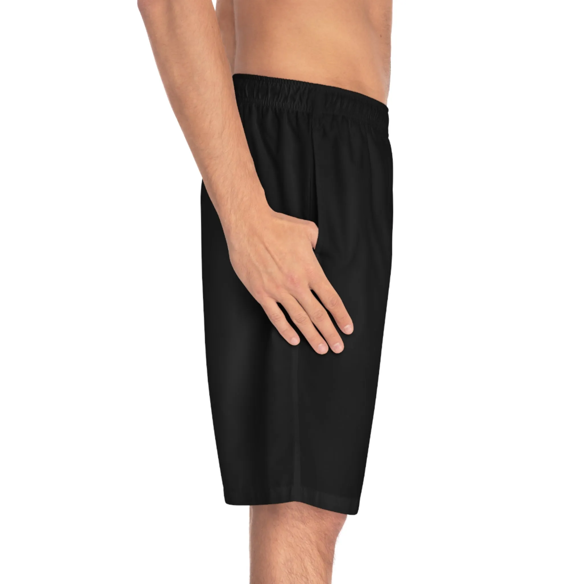 Beast Attire Men's Black Board Shorts (AOP)