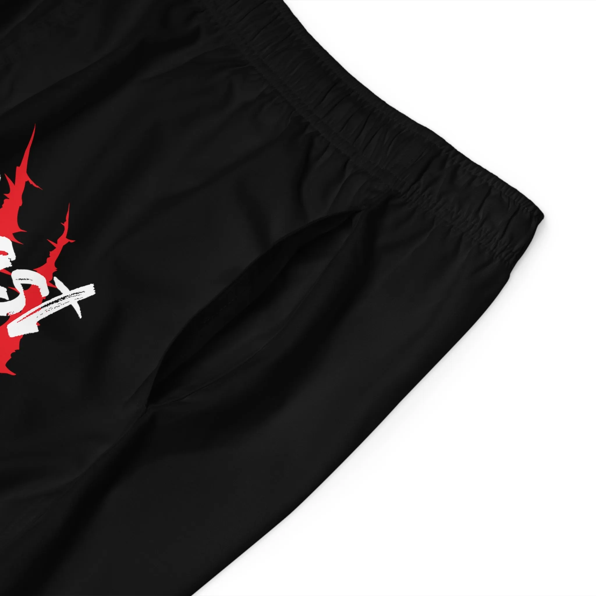 Beast Attire Men's Black Board Shorts (AOP)