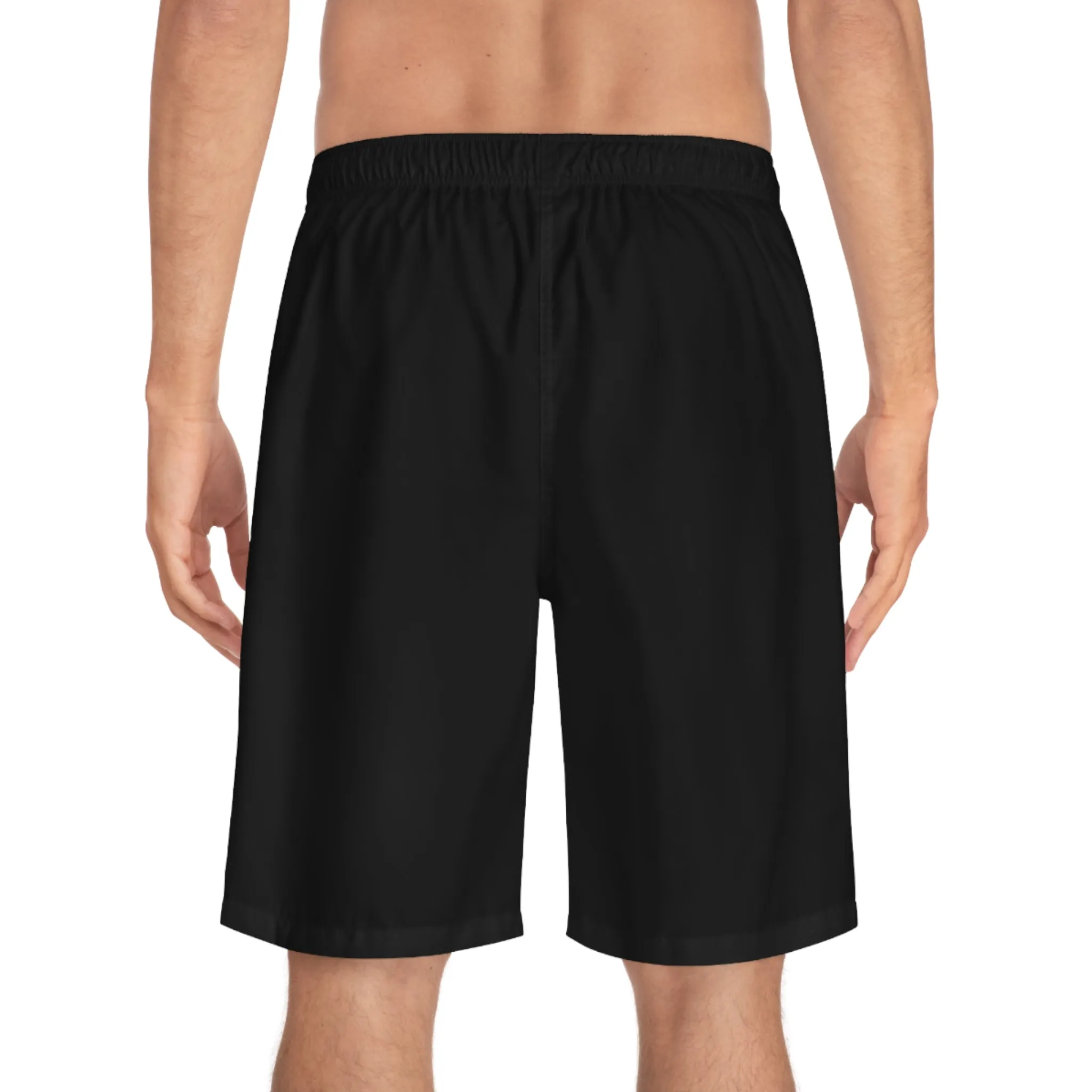 Beast Attire Men's Black Board Shorts (AOP)