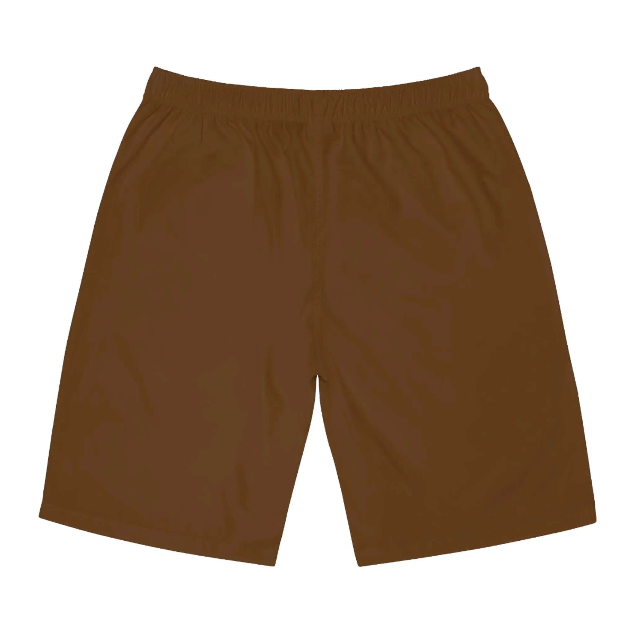 Beast Attire Men's Brown Board Shorts (AOP)