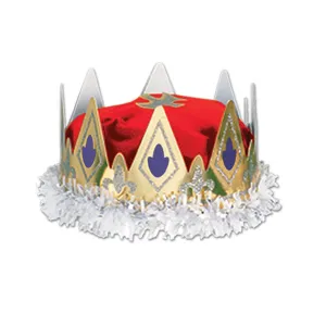 Beistle Red Royal Queens Crown - Party Supply Decoration for Mardi Gras
