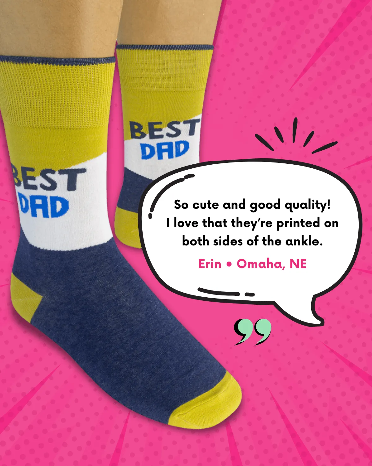 Best Dad Socks | Gift for Dad | Men's Socks | Funny Gift