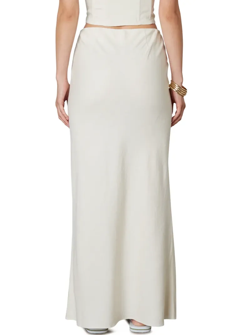 Bias Linen Maxi Skirt
