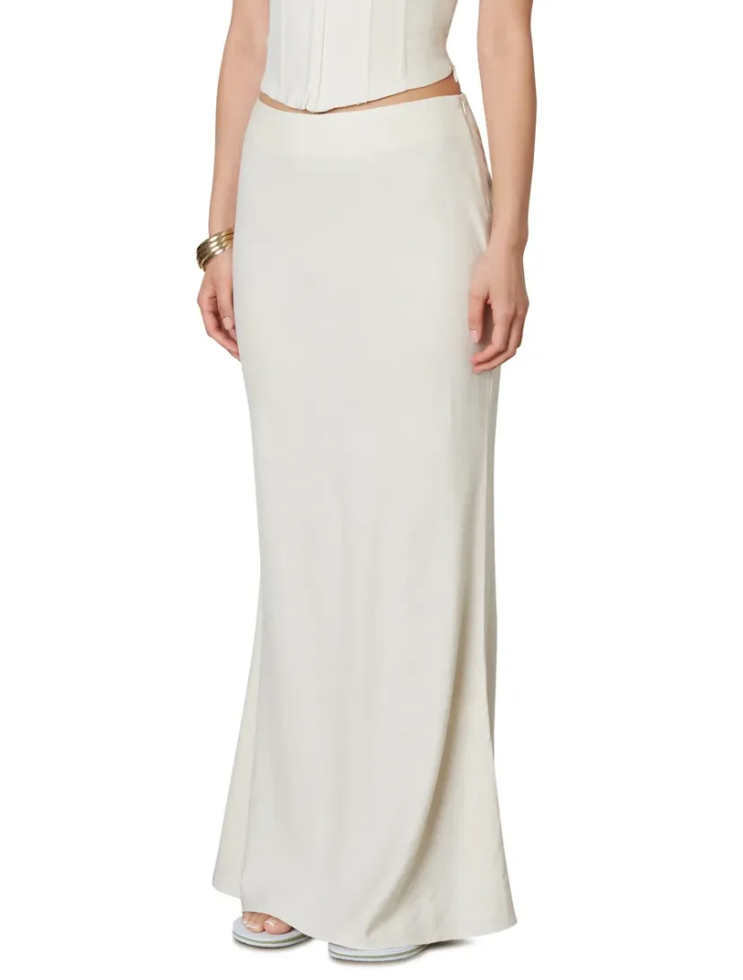 Bias Linen Maxi Skirt