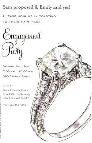 BIG SPARKLE RING - BLANK STOCK INVITATION
