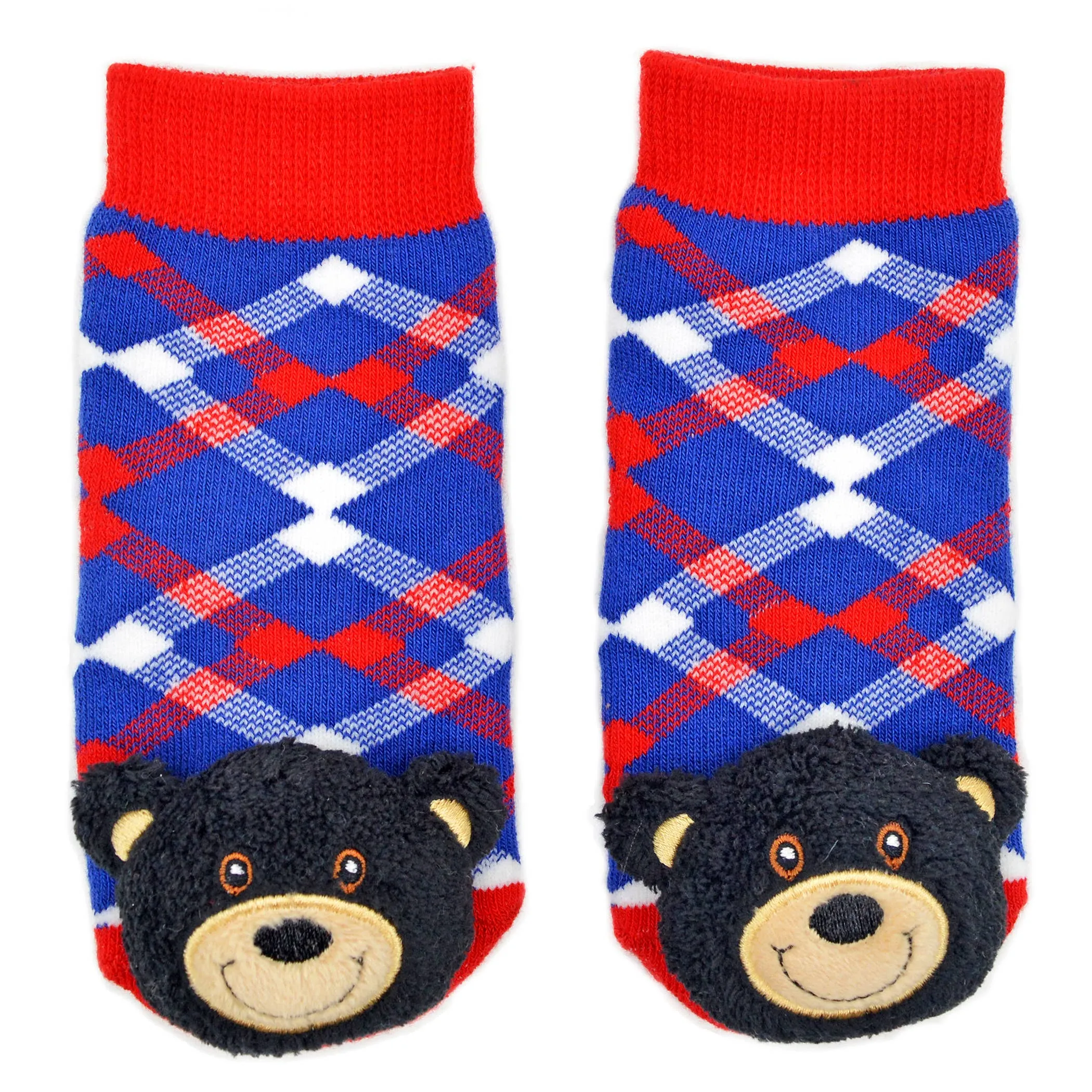 Black Bear Boogie Toes Baby Rattle Socks