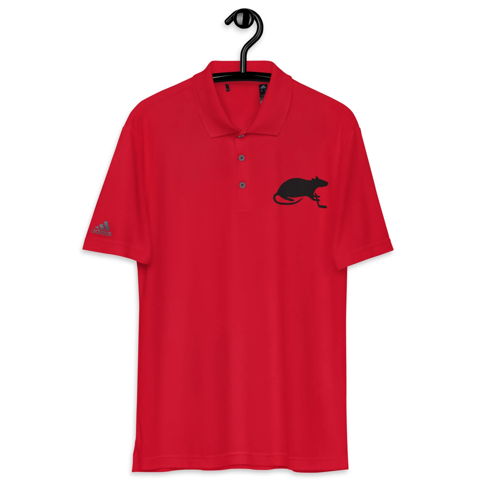 Black Stick and Rat River Rat adidas performance polo shirt