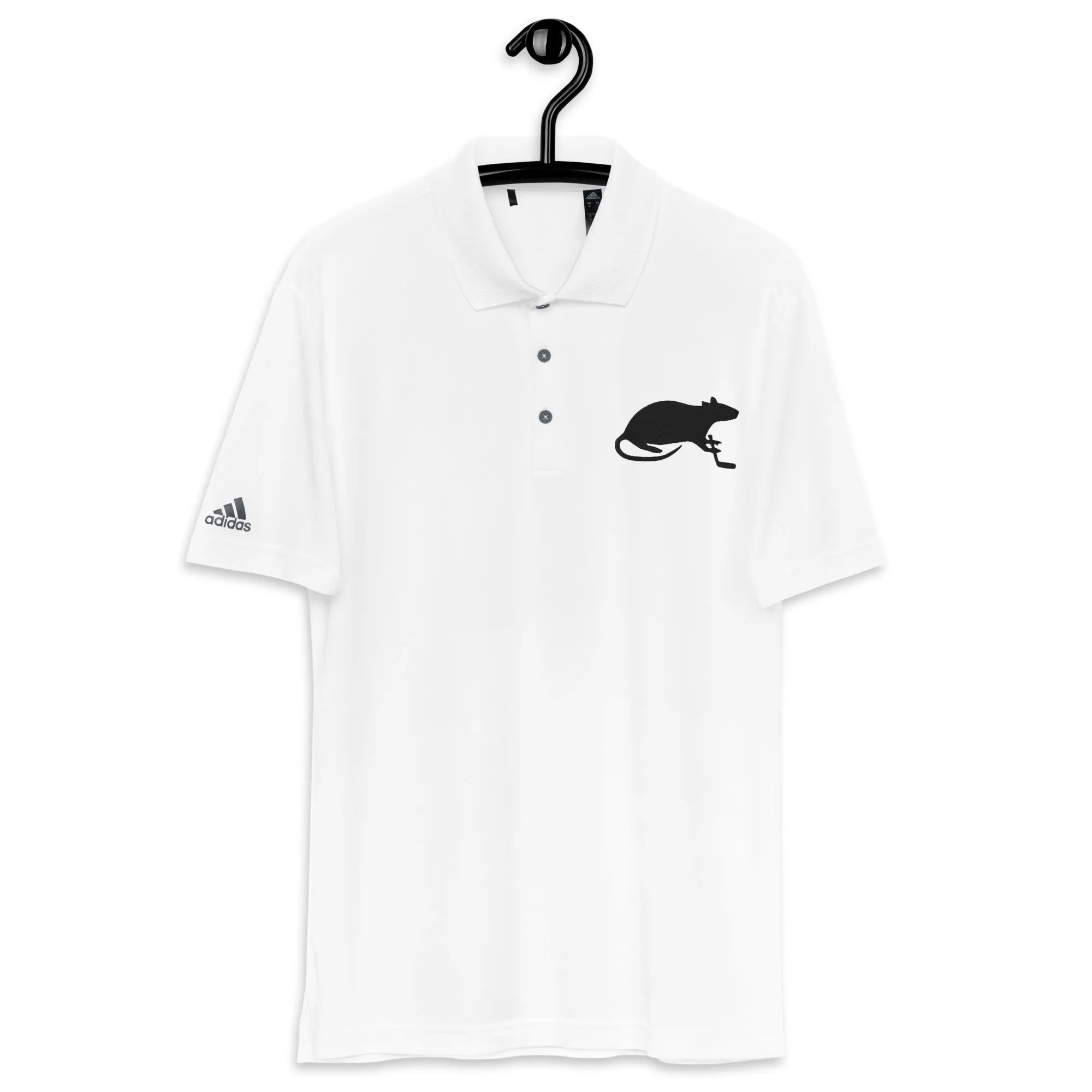 Black Stick and Rat River Rat adidas performance polo shirt