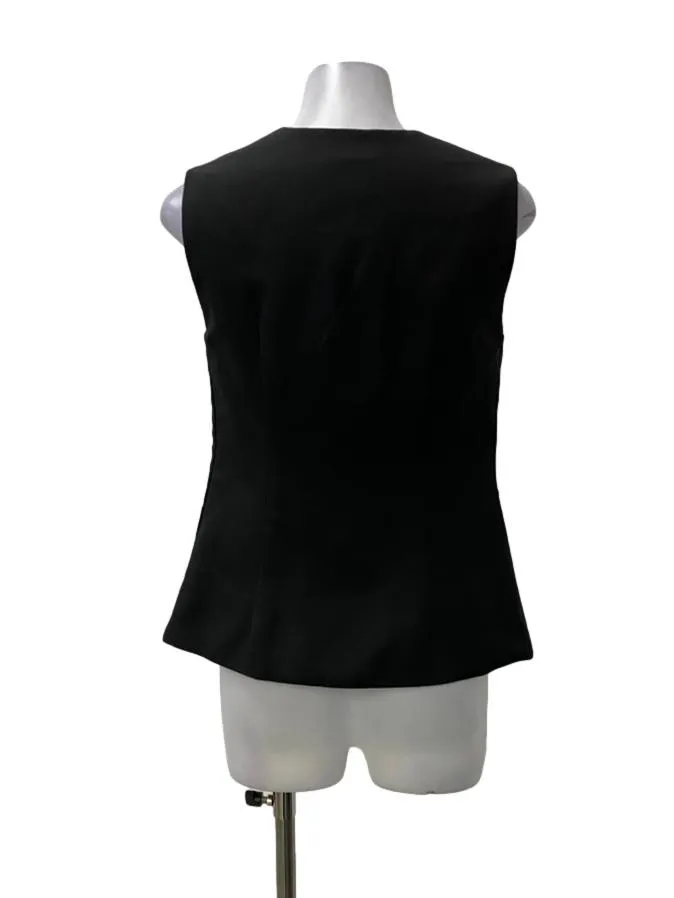 Black V-Neck Sleeveless Blouse