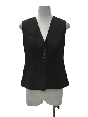 Black V-Neck Sleeveless Blouse
