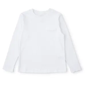 Blake Boys' Longsleeve Pocket T-shirt - White