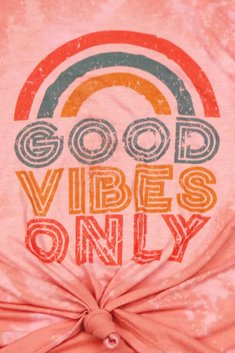 Bleached Good Vibes Women's Flowy Scoop Muscle Tank