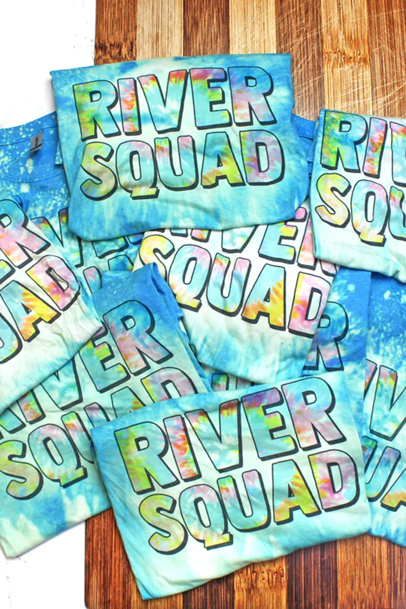 Bleached River Squad Tie Dye Softstyle Adult T-Shirt