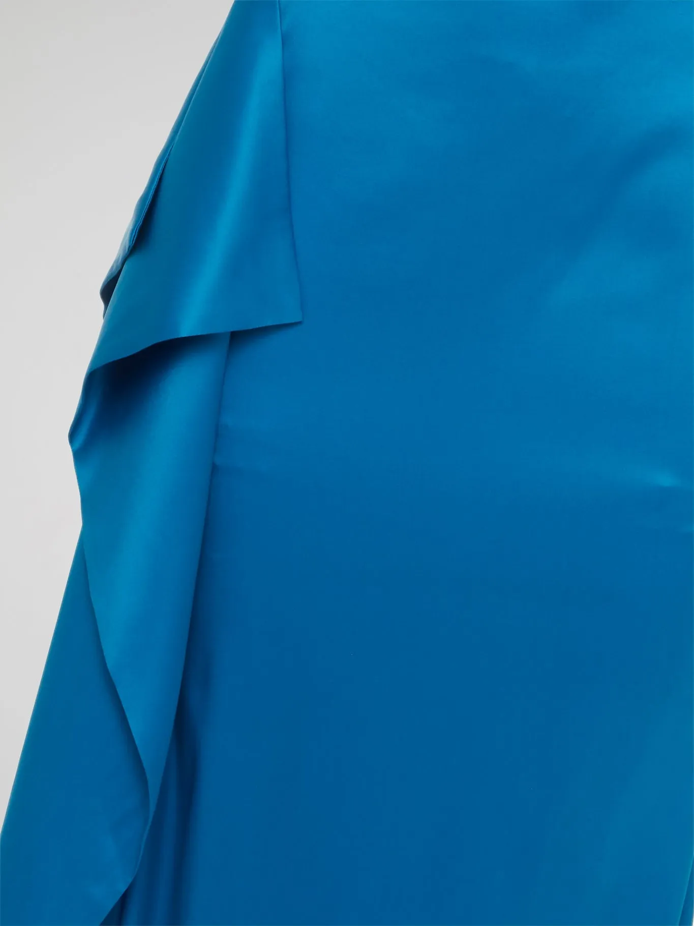 Blue Asymmetrical Maxi Skirt