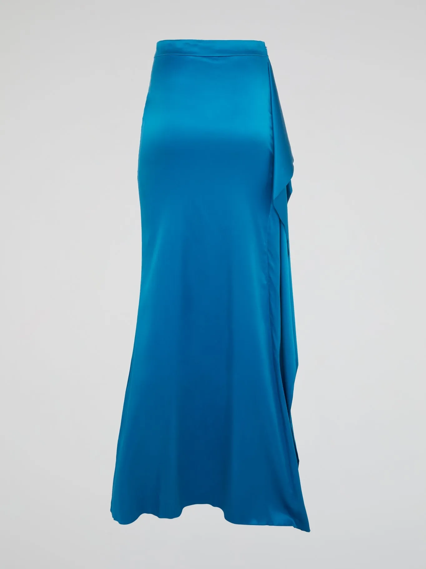 Blue Asymmetrical Maxi Skirt
