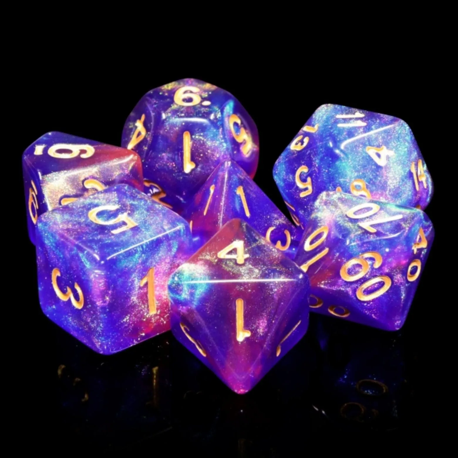 Blue Enchantress RPG Dice Set