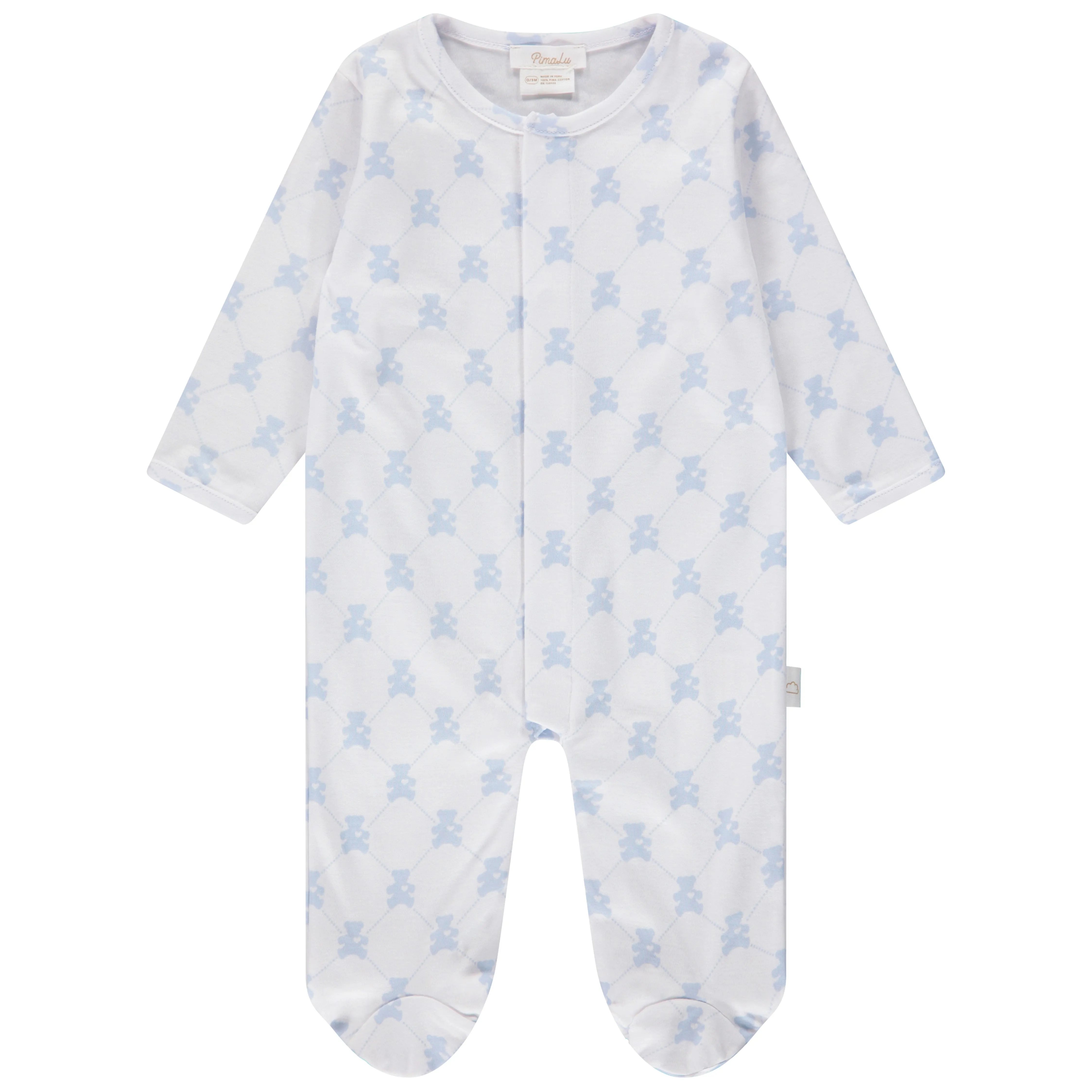 Blue Teddy Bear Footie