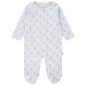Blue Teddy Bear Footie