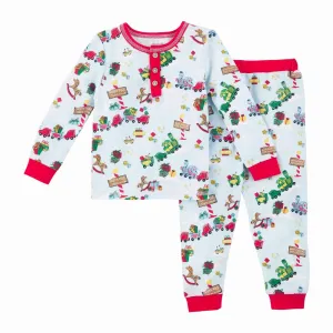 Blue Toyland Christmas Toddler Pajama Set