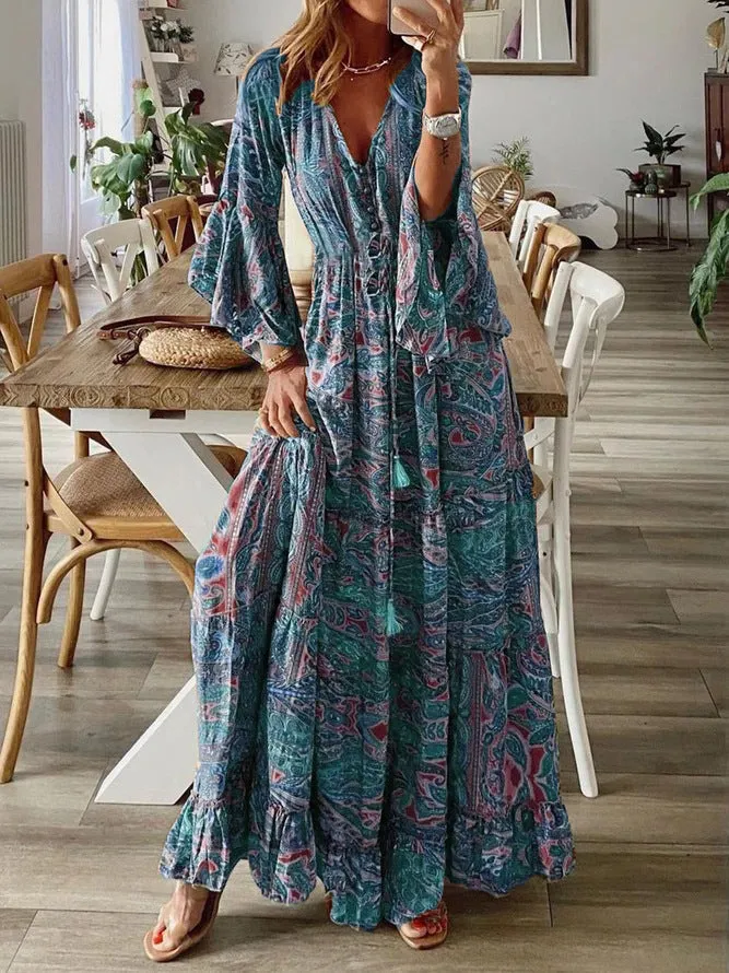BohoDreamer™ | Women's Boho Maxi Dress | Cotton Blend, Breathable Fabric & Summer Styling