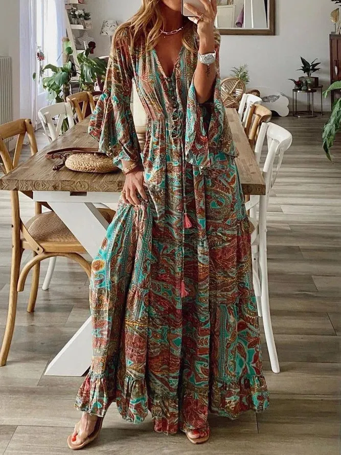 BohoDreamer™ | Women's Boho Maxi Dress | Cotton Blend, Breathable Fabric & Summer Styling