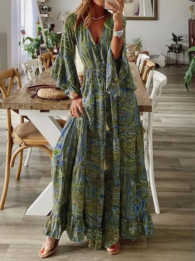 BohoDreamer™ | Women's Boho Maxi Dress | Cotton Blend, Breathable Fabric & Summer Styling