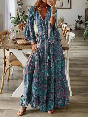 BohoDreamer™ | Women's Boho Maxi Dress | Cotton Blend, Breathable Fabric & Summer Styling