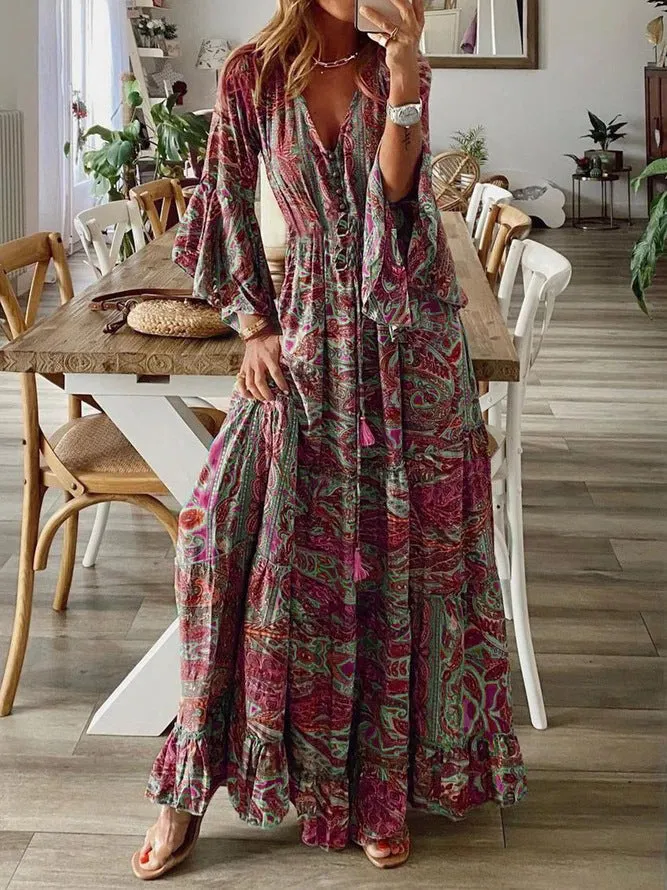 BohoDreamer™ | Women's Boho Maxi Dress | Cotton Blend, Breathable Fabric & Summer Styling