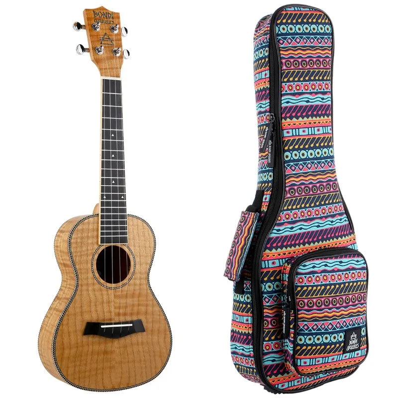 Bondi Tiger Oak Concert Ukulele Left-Handed