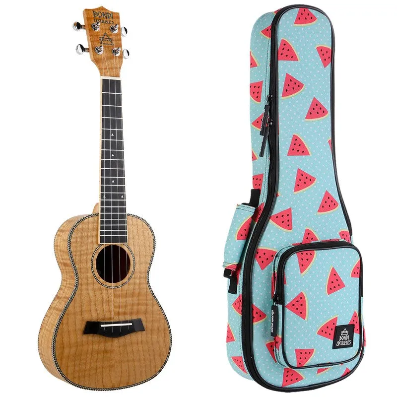 Bondi Tiger Oak Concert Ukulele Left-Handed