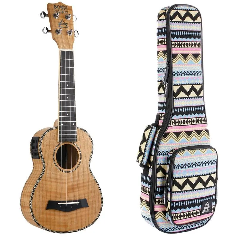 Bondi Tiger Oak Soprano Electric Ukulele