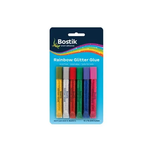 Bostik Glitter Glue Rainbow Set of 6 Colours