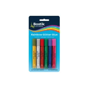Bostik Glitter Glue Rainbow Set of 6 Colours