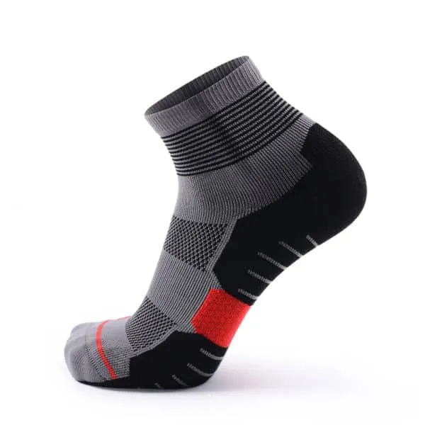 botthms Grey Coolmax Crew Running Socks