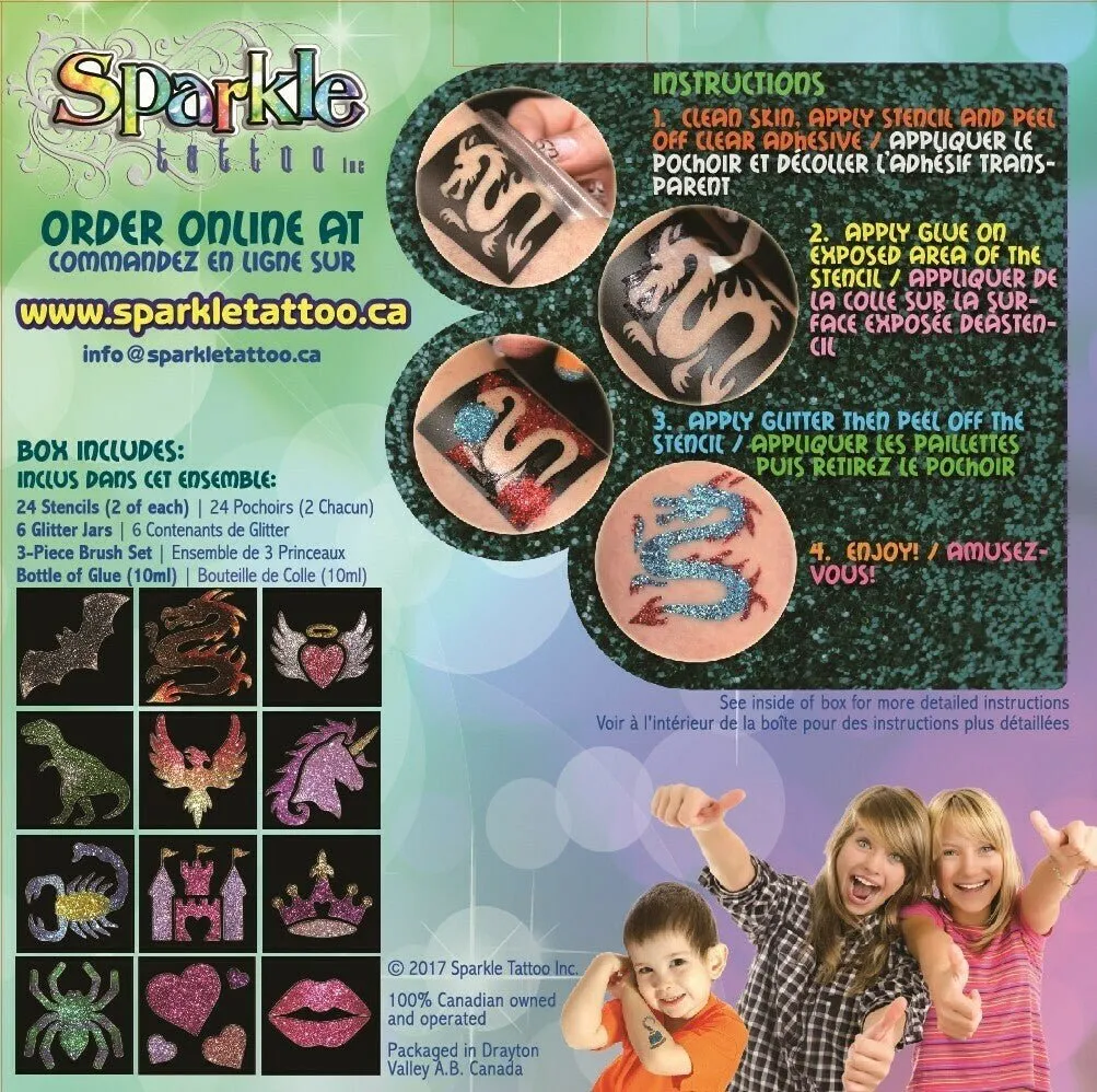 Boy & Girl Glitter Tattoo Party Kit