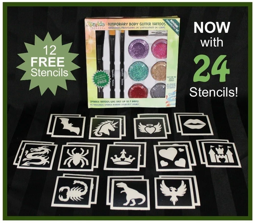 Boy & Girl Glitter Tattoo Party Kit