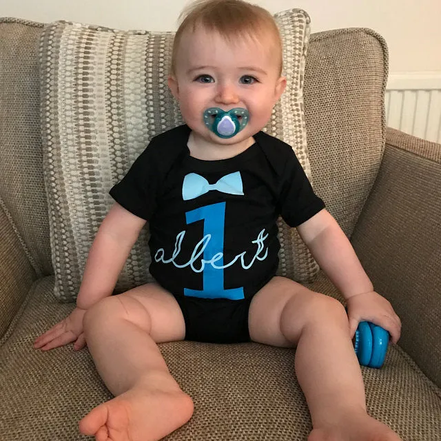 Boys Birthday T-Shirt or Baby Grow | Personalised with Name and Age