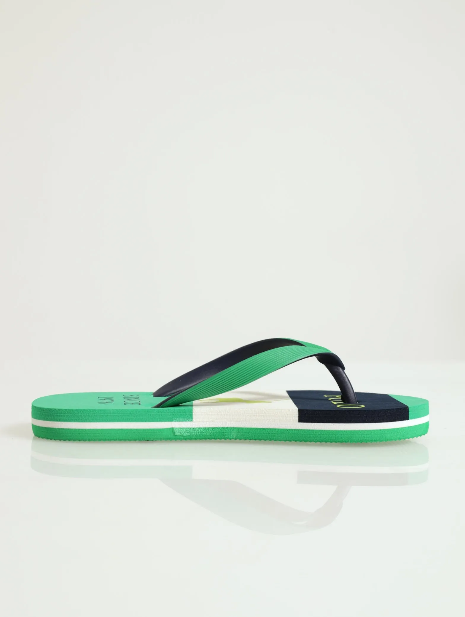 Boys Colourblock Big Pony Flip Flop - Green