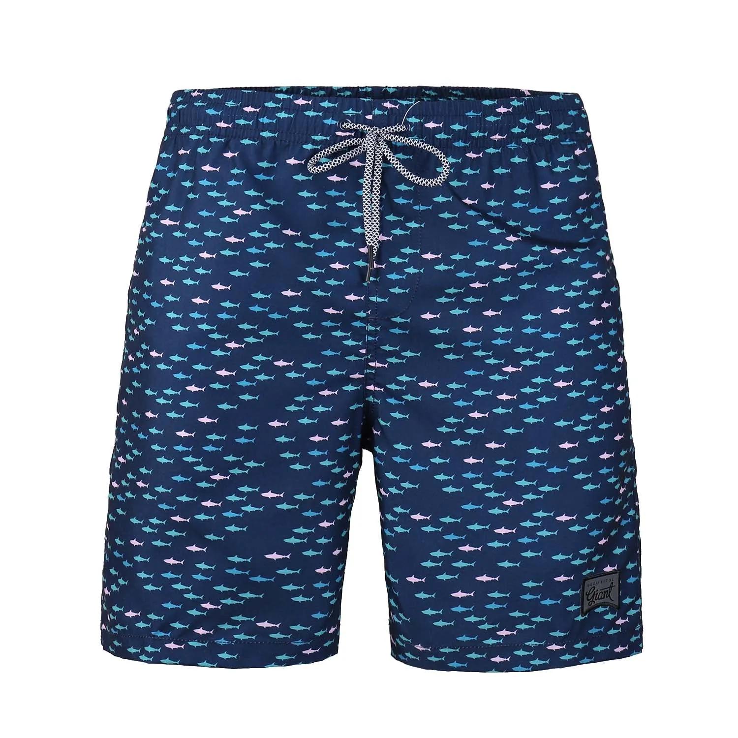 Boy's  Kid  Family  Match  Fast  Dry  Mesh  Lining  Swim  Trunks  Shorts