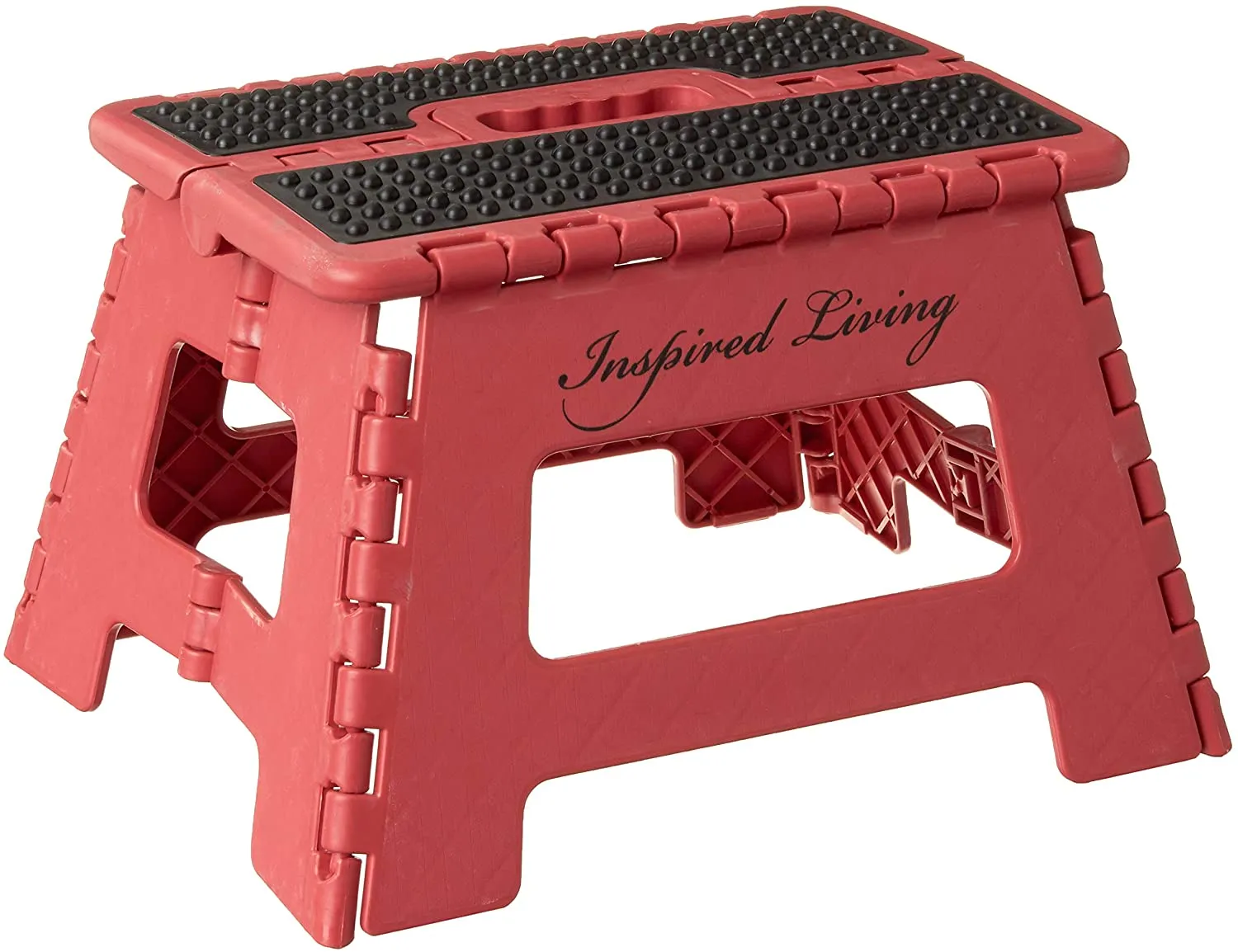 Brand new Inspired Living Step Heavy Duty Folding-stools, 9" High, RED! Super Strong & Sturdy! Holds up to 330 Lbs!
