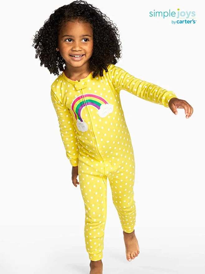 Brand new Simple Joys by Carter's baby-girls 3-Pack Snug Fit Footless Cotton Pajamas Pajama Set, Dinosaur, Space, Rainbow,  18 Months!