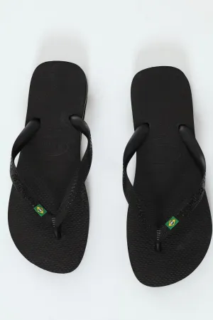 Brazil Logo Flip Flop - Black