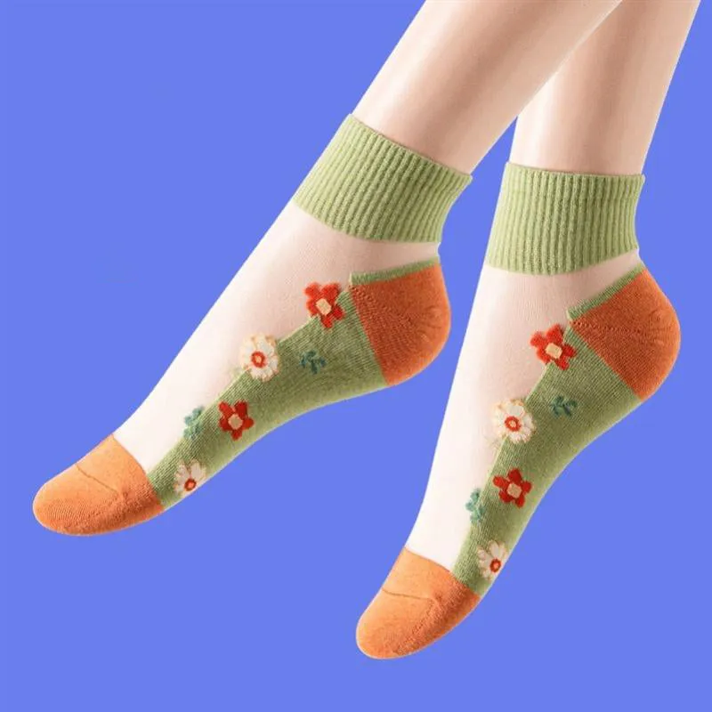 Breathable Floral Socks