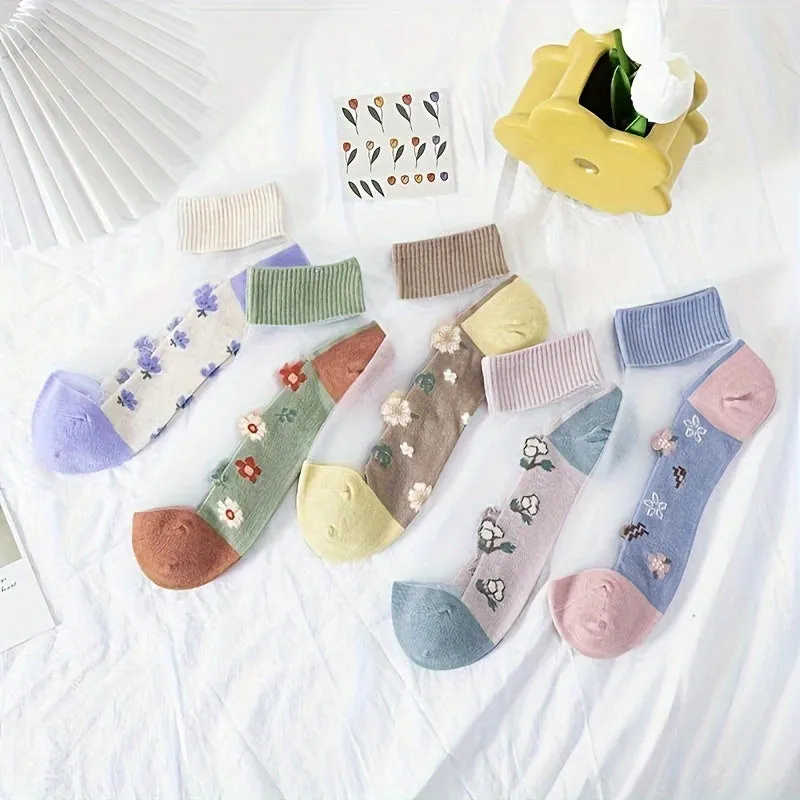 Breathable Floral Socks