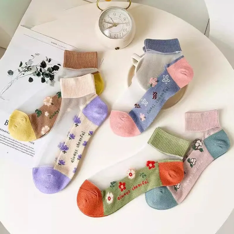 Breathable Floral Socks