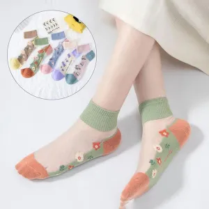 Breathable Floral Socks
