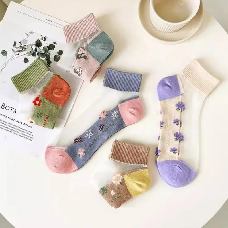 Breathable Floral Socks